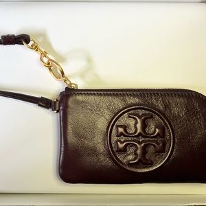 New Tory Burch Glazed Cardholder Wristlet